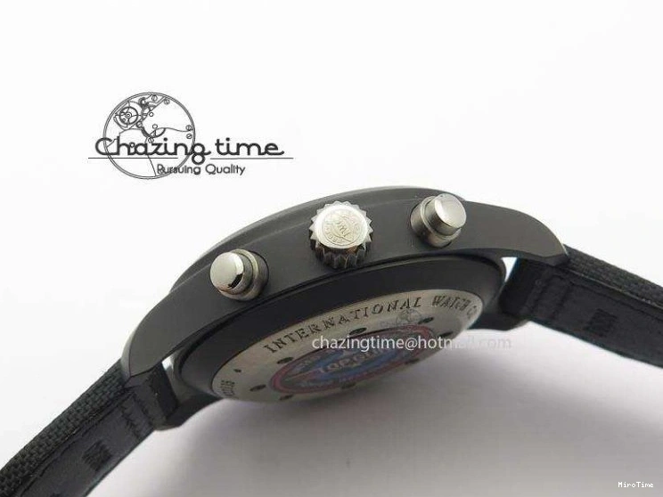 MIROTIME 0521 Pilot Chrono IW388003 Real Ceramic V6F 1:1 Best Edition On Black Nylon Strap A StreetReady 7284